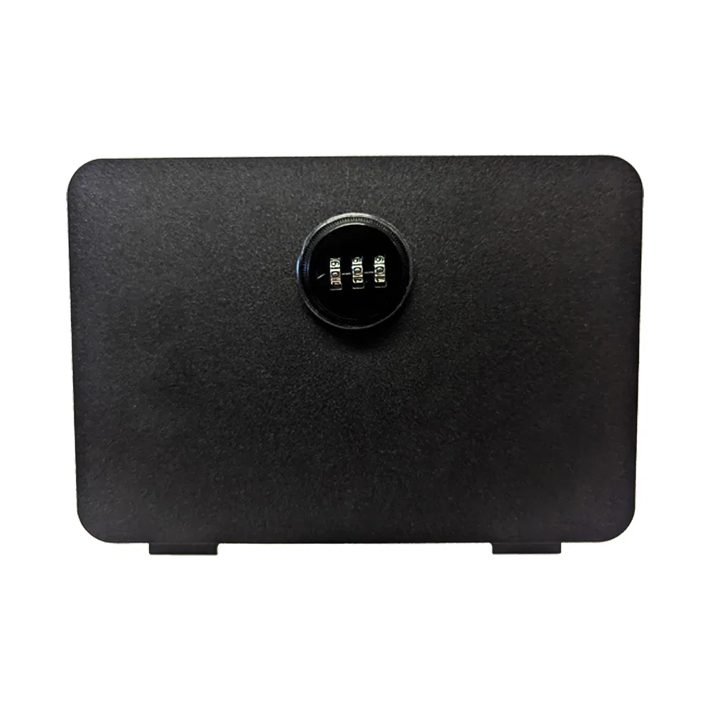 PL5230 – POPNLOCK LLC Safe, Truck Bed Safe 3-Dial Numbered Lock With Dust Cover Powder Coated Black Steel